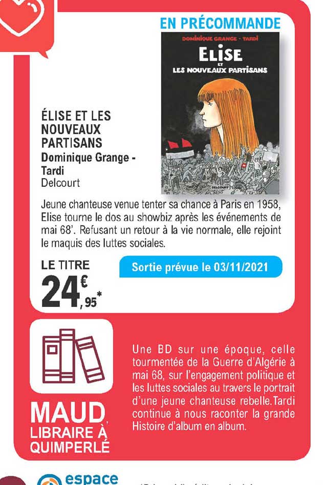 élise et les nouveaux partisans - dominique grange - tardi