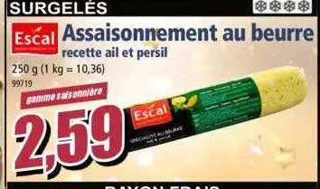 escal assaisonnement au beurre recette ail et persil