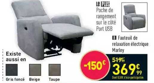fauteuil de relaxation électrique marley