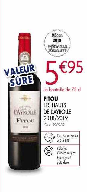 Fitou Les Hauts De L'ayrolle 2018-2019
