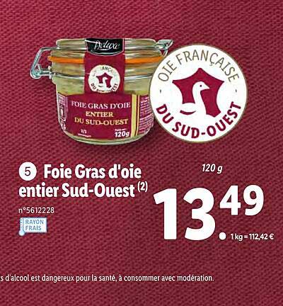 foie gras d'oie entier sud-ouest deluxe
