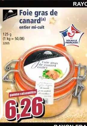 foie gras de canard entier mi-cuit