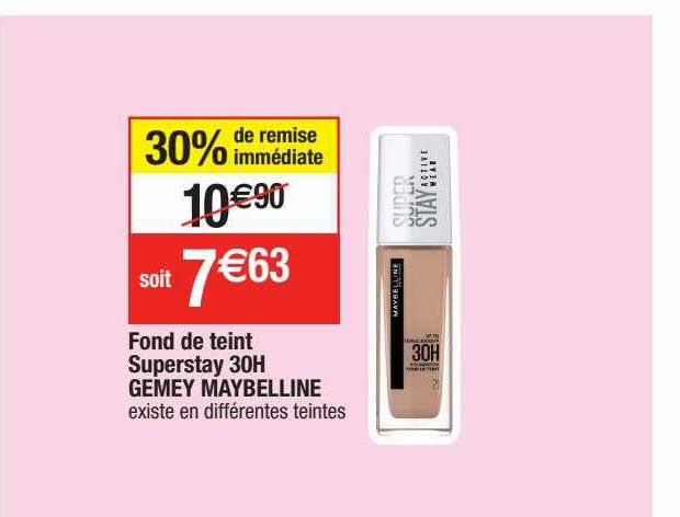 fond de teint superstay 30h gemey maybelline