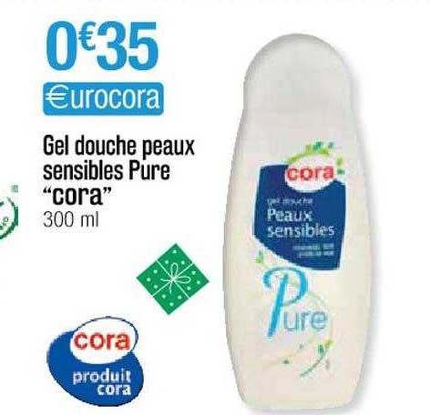 gel douche peau sensibles pure "cora"