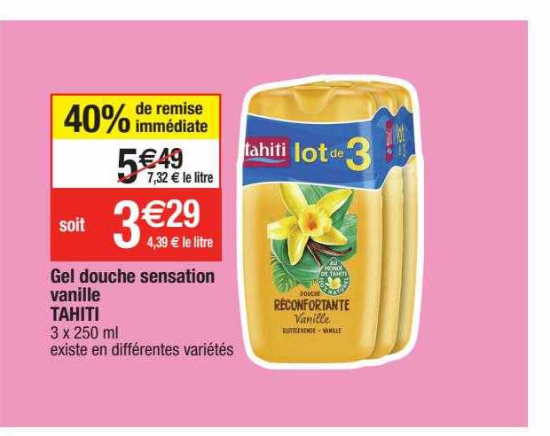 Gel Douche Sensation Vanille Tahiti