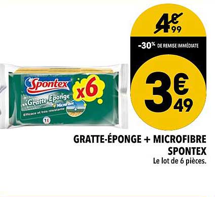 gratte-éponge + microfibre spontex