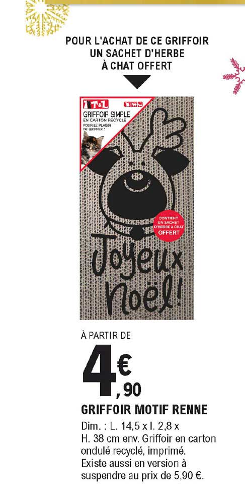 griffoir motif renne