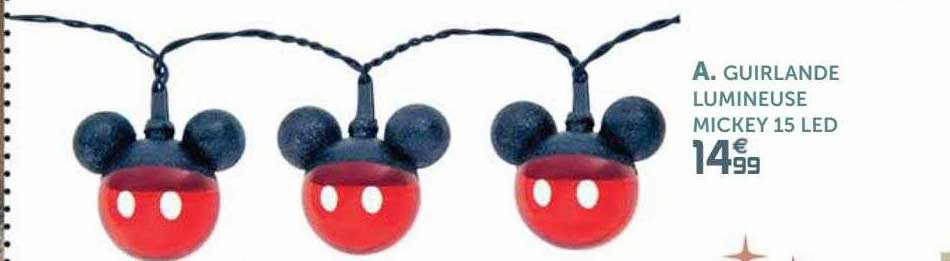 Guirlande Lumineuse Mickey 15 Led