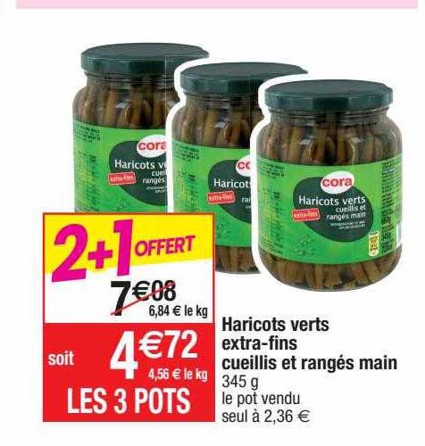 Haricots Verts Extra-fins Cueillis Et Rangés Main