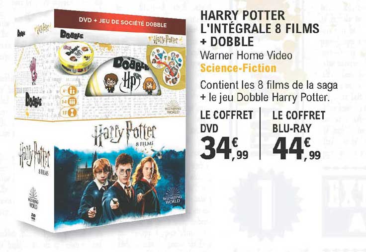 harry potter l'intégrale 8 films + dobble