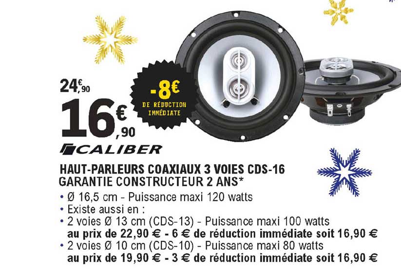 haut-pardleurs coaxiaux 3 voies cds-16 caliber