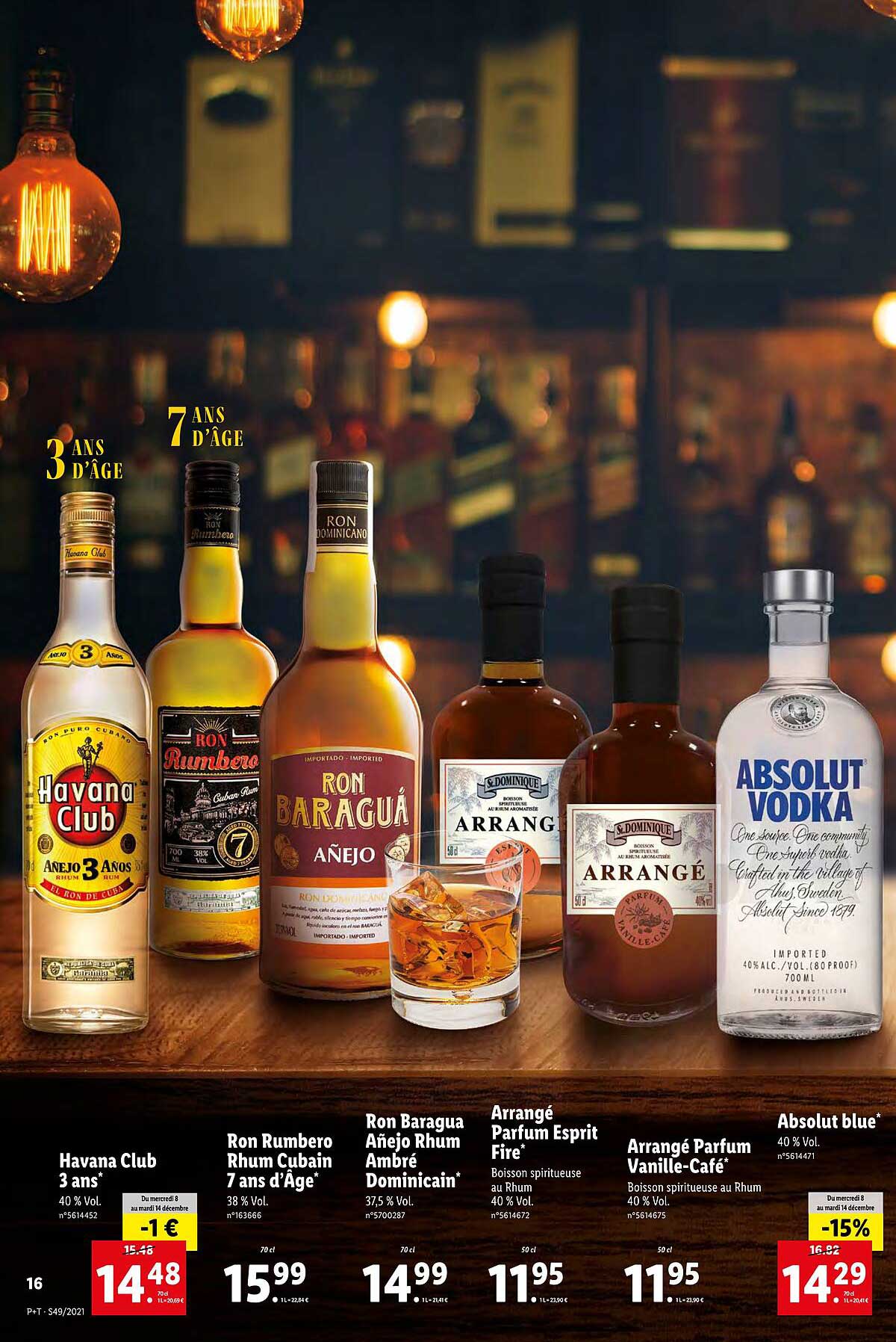 havana club 3 ans, ron rumbero rhum cubain 7 ans d'âge, ron baraguà anejo rhum ambré dominicain, arrangé parfum esprit fire, arrangé parfum vanille-café, absolut blue