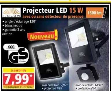 i-glow projecteur led 15w