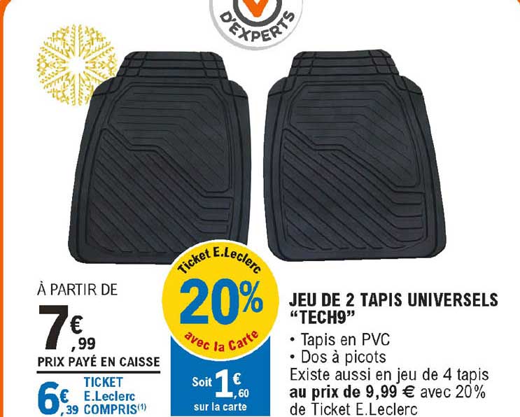 jeu de 2 tapis universels "tech9"