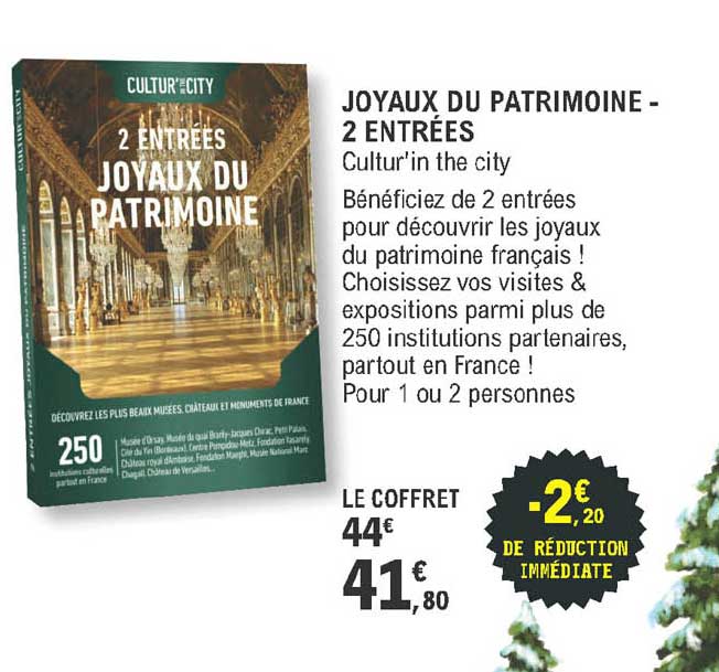 Joyaux Du Patrimoine - 2 Entrées - Cultur'in The City