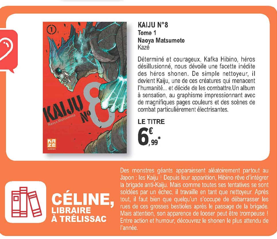 kaiju n°8 tome 1 naoya matsumoto