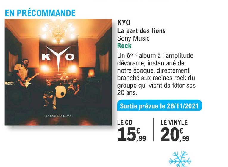 kyo - la part des lions