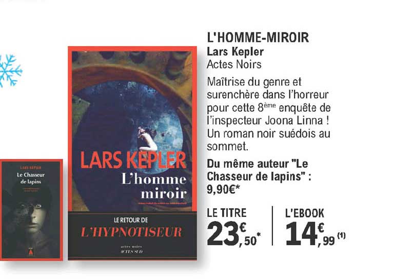 l'homme-miroir lars kepler - actes noris