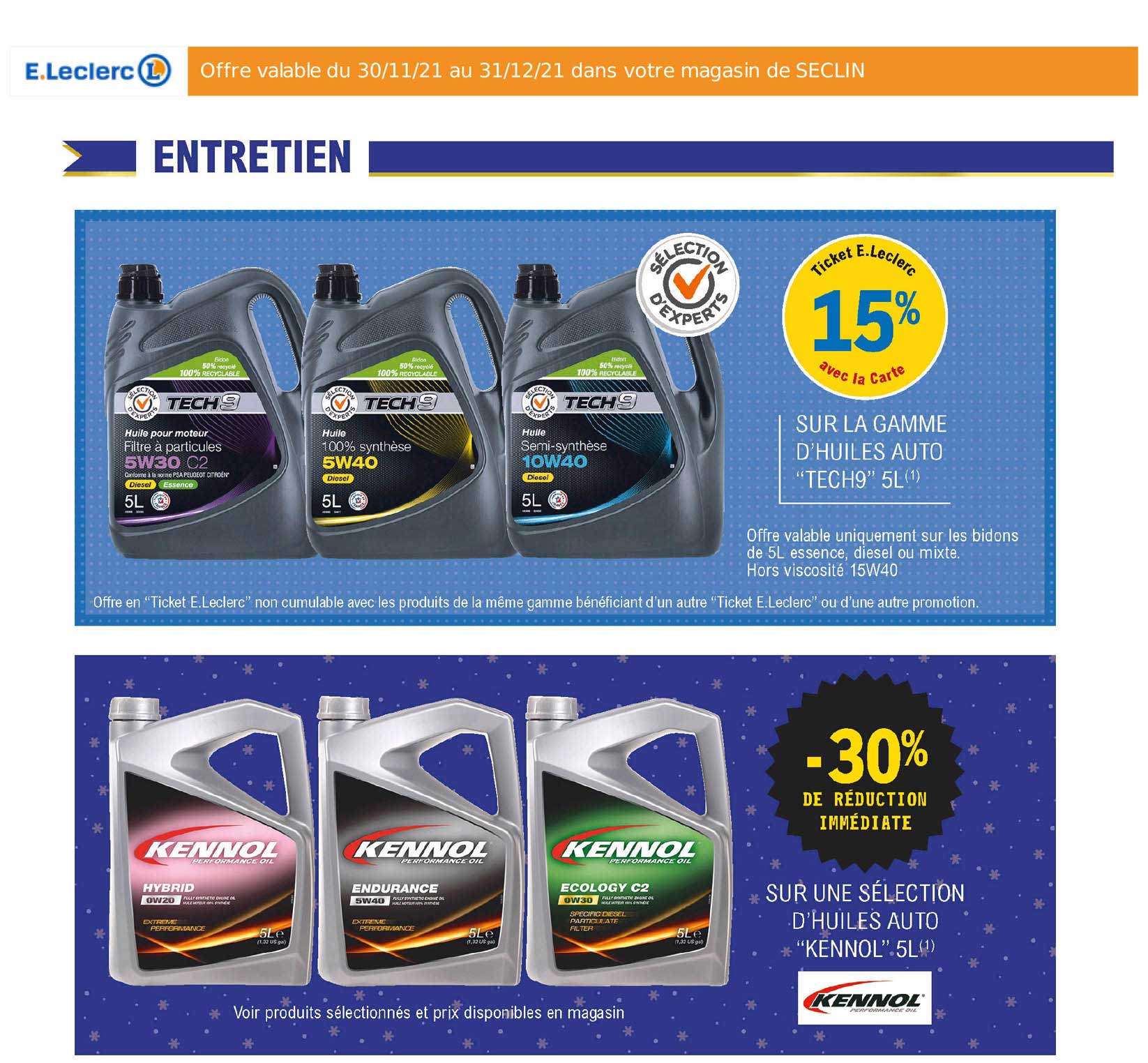 la gamme d'huiles auto "tech9" 5l, huiles auto "kennol" 5l