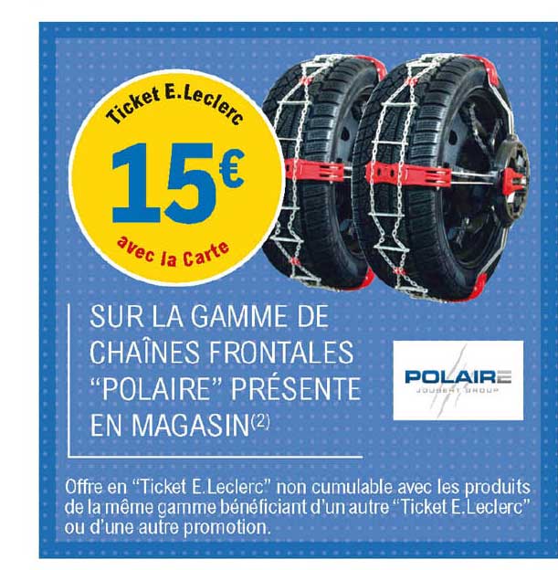 la gamme de chaînes frontales "polaire"