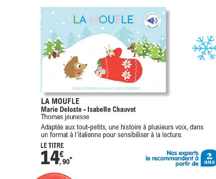 la moufle - marie deloste - isablle chauvet - thomas jeunesse