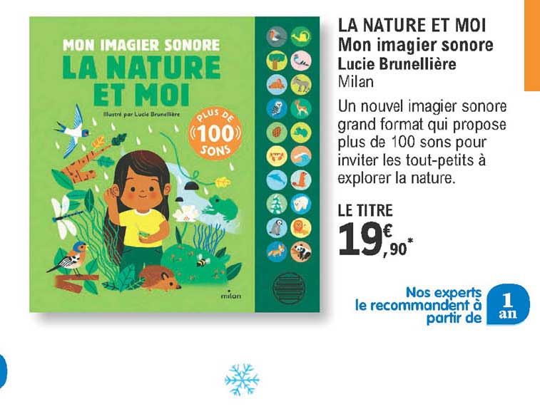 la nature et moi - mon imagier sonore - lucie brunellière - milan