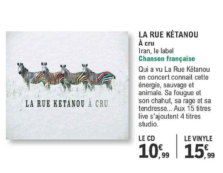 La Rue Détanou - à Cru