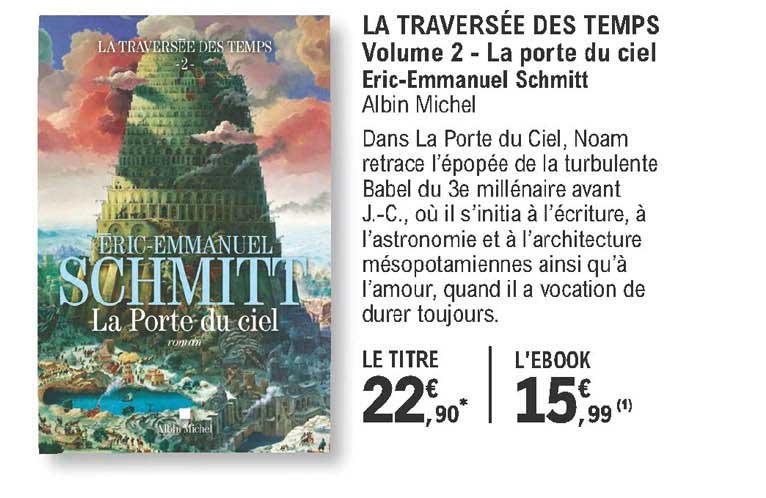 la traversée des temps - volume 2 - la porte du ciel - eric-emmanuel schmitt