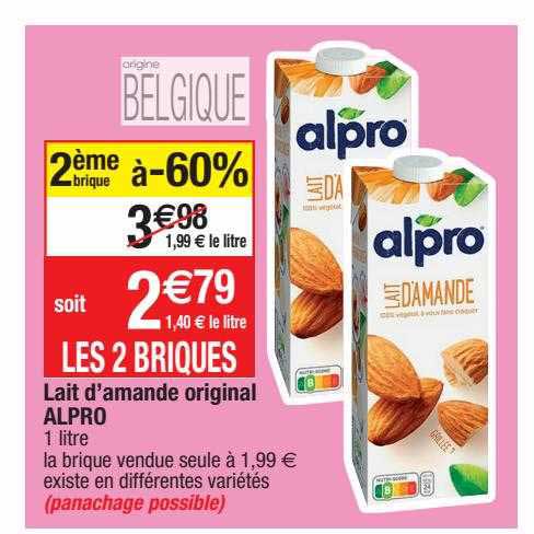 lait d'amande original alpro