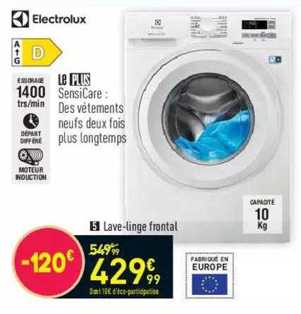 lave-linge frontal electrolux
