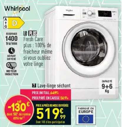 lave-linge séchant whirlpool
