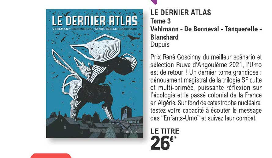 le dernier atlas - tome 3 - vehlmann - de bonneval - tanquerelle - blanchard