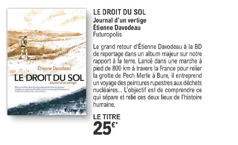 le droit du sol - journal d'un vertige étienne davodeau