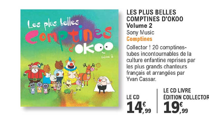 les plus belles comptines d'okoo - volume 2