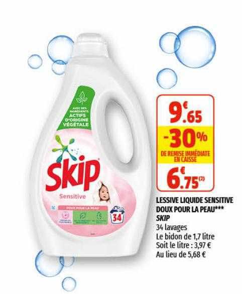 Lessive Liquide Sensitive Doux Pour La Peau Skip
