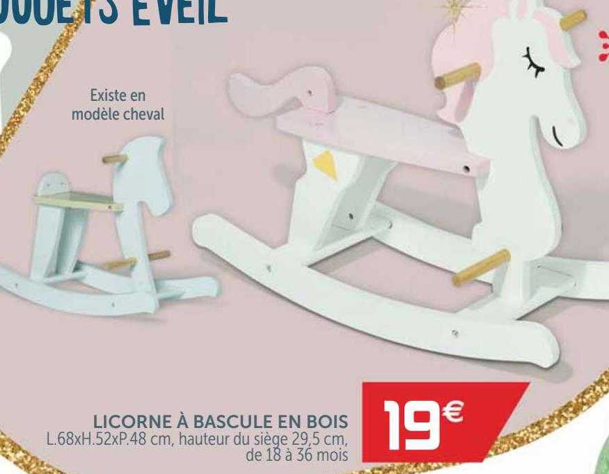 Licorne à Bascule En Bois