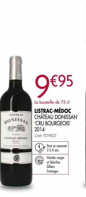 listrac-médoc château donissan "cru bourgeois" 2014