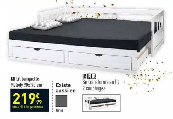 lit banquette melody 90x190 cm