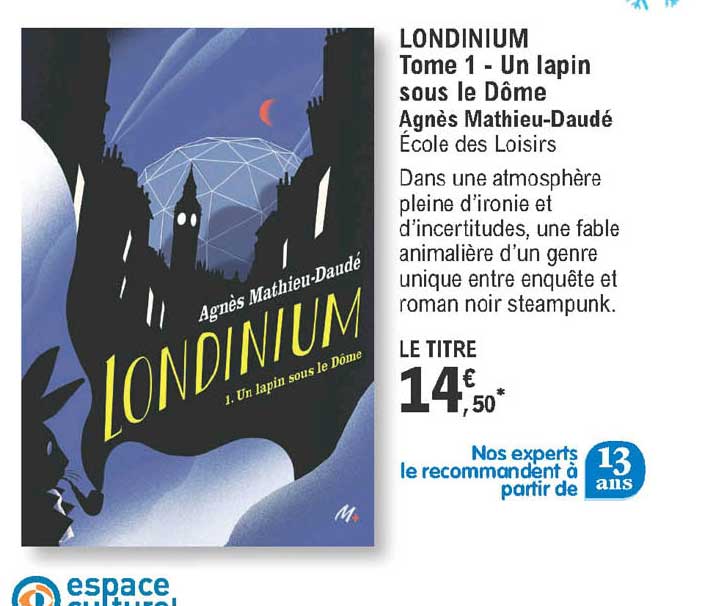 londinium tome 1 - un lapin sous le dôme - agnès mathieu-daudé