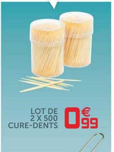 lot de 2 x 500 cure-dents