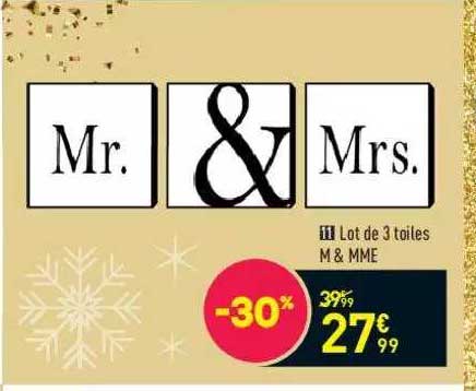 lot de 3 toiles m& mme