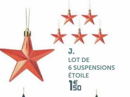 Lot De 6 Suspensions étoile
