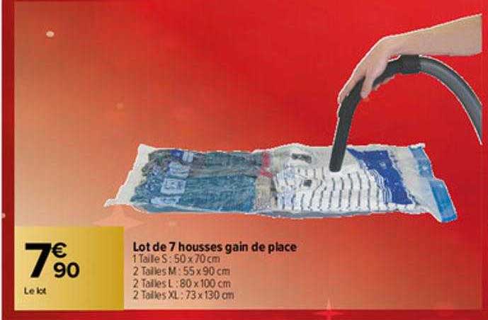 lot de 7 housses gain de place