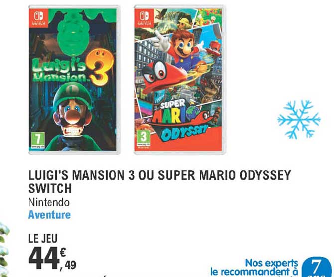 Luigi's Mansion 3 Ou Super Mario Odyssey Switch Nintendo