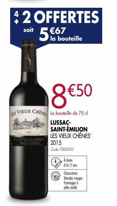 lussac-saint-émilion les vieux chênes" 2015