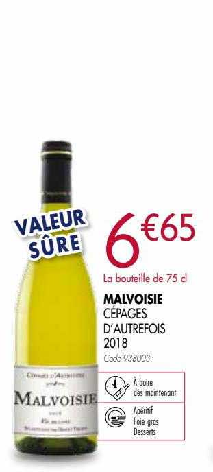 malvoisie cépages d'autrefois 2018