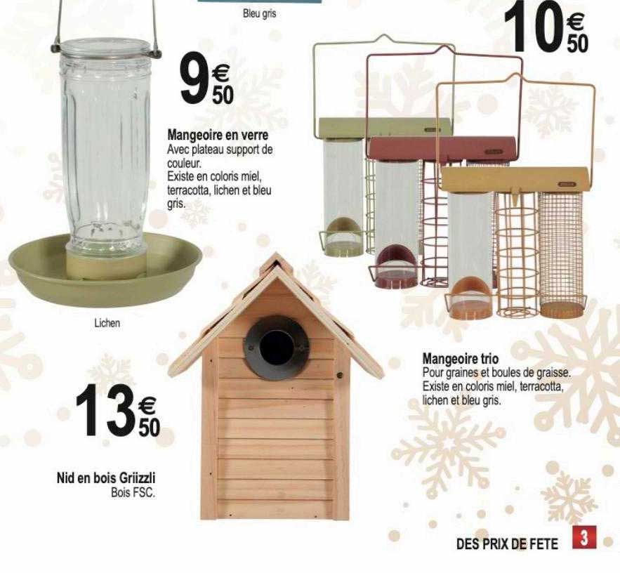 Mangeoire En Verre, Mangeoire Trio, Mangeoire En Verre