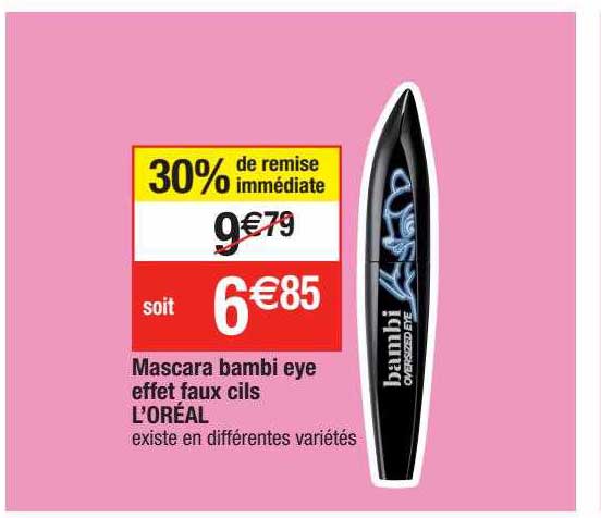 mascara bambi eye effet faux cils l'oréal