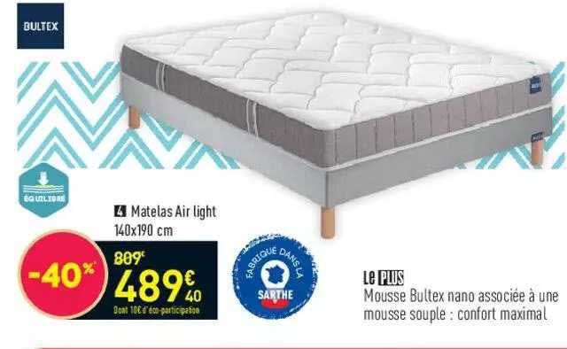 matelas air light 140x190 cm