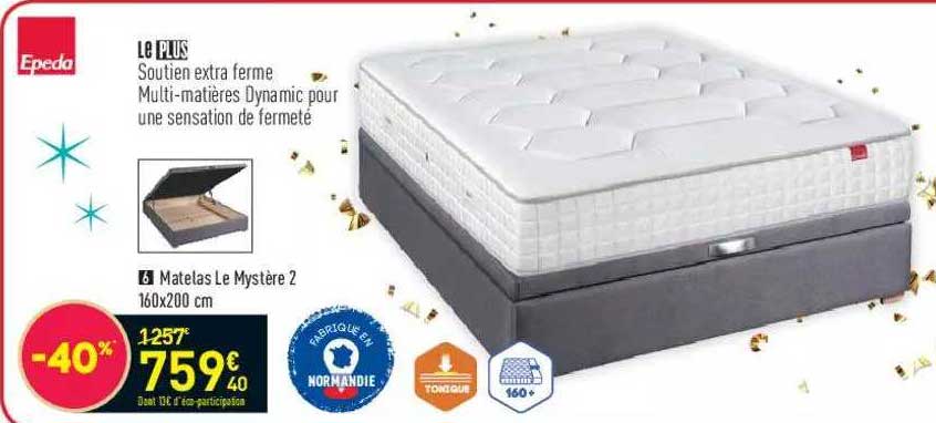 matelas le mystère 2 160x200 cm